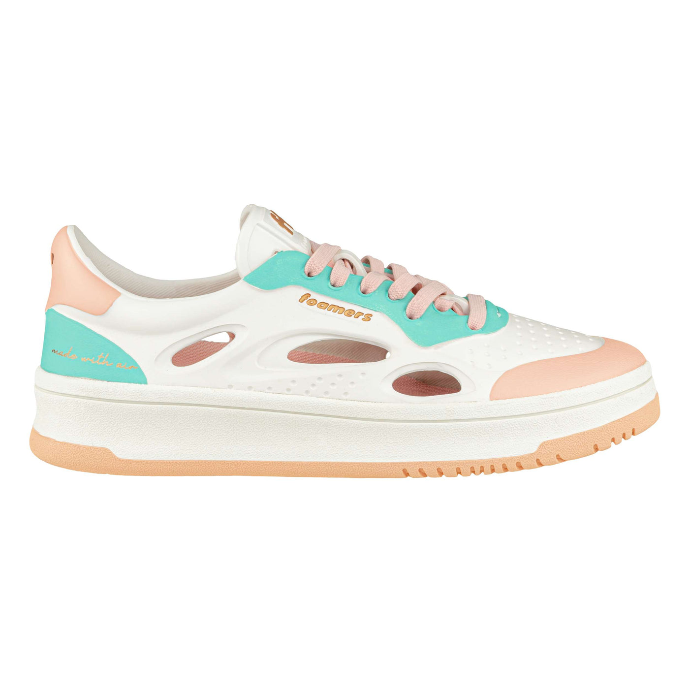 FOAMERS SNEAKERS R09 WHITE-PINK-AQUA