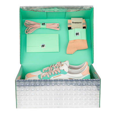 FOAMERS SNEAKERS R09 WHITE-PINK-AQUA