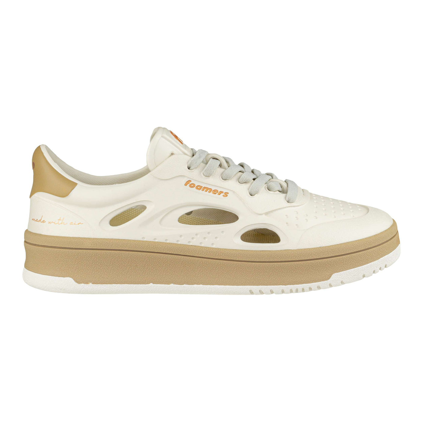 FOAMERS SNEAKERS R04M WHITE-TAUPE