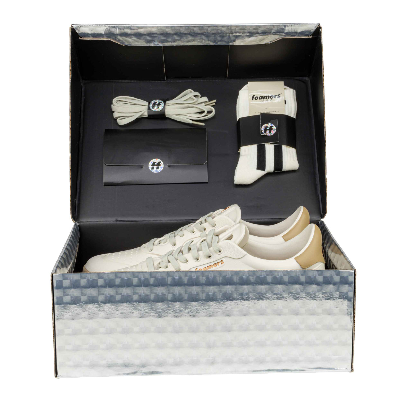 FOAMERS SNEAKERS R04M WHITE-TAUPE