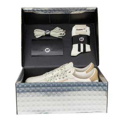 FOAMERS SNEAKERS R04M WHITE-TAUPE