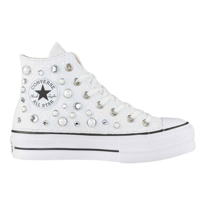 CONVERSE PLATFORM PERSONALIZZATE BIANCA ASTRO