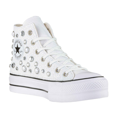 CONVERSE PLATFORM PERSONALIZZATE BIANCA ASTRO