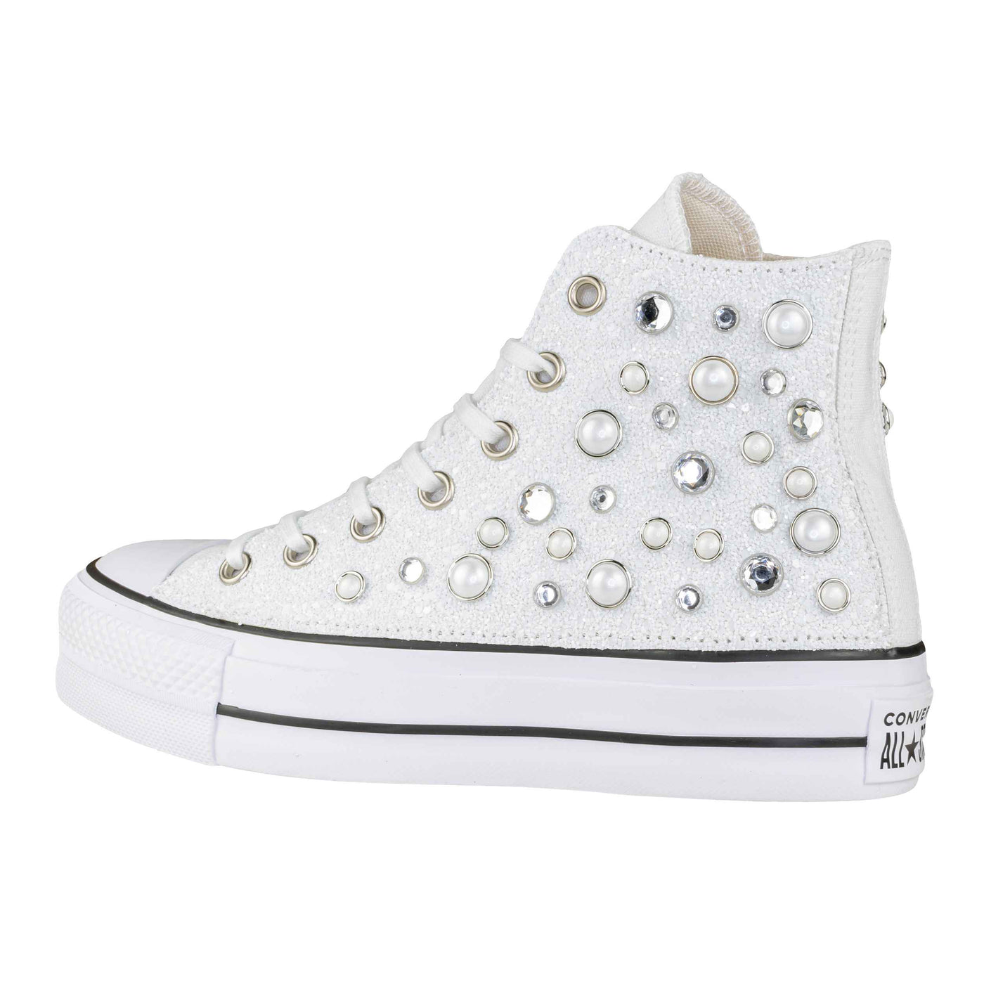 CONVERSE PLATFORM PERSONALIZZATE BIANCA ASTRO