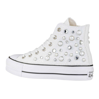 CONVERSE PLATFORM PERSONALIZZATE BIANCA ASTRO