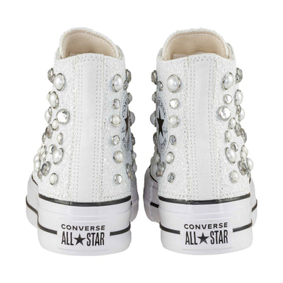 CONVERSE PLATFORM PERSONALIZZATE BIANCA ASTRO