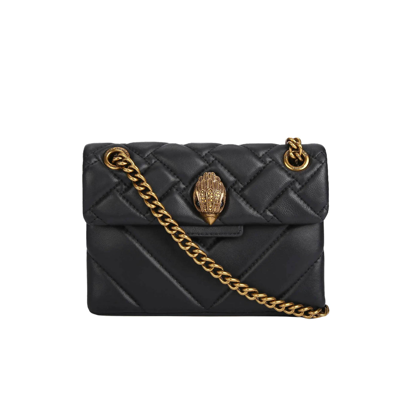 KURT GEIGER LONDON MINI LEATHER KENSINGTON X BLACK/COMB BAG