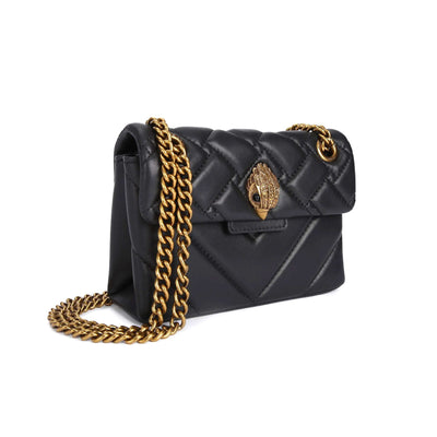 KURT GEIGER LONDON MINI LEATHER KENSINGTON X BLACK/COMB BAG