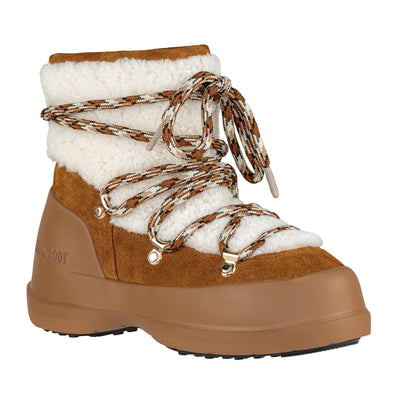 MOON BOOT LUNA SHEARLING WHISKY/OFF WHITE