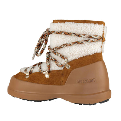 MOON BOOT LUNA SHEARLING WHISKY/OFF WHITE