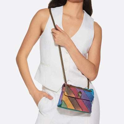 KURT GEIGER LONDON MINI DENIM KENSINGTON BAG