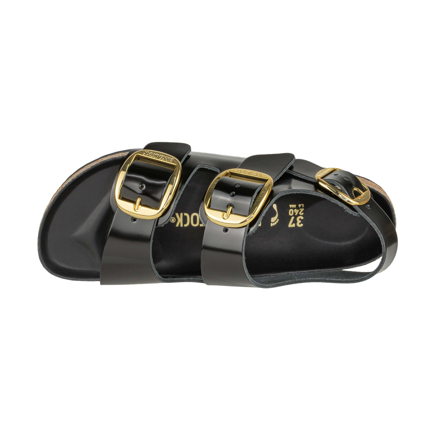 BIRKENSTOCK 1024211 MILANO BIG BUCKLE HIGH-SHINE BLACK NARROW FIT