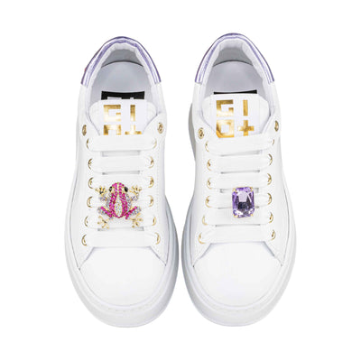GIO+ SNEAKERS PIA306A COMBI WHITE/LILLA
