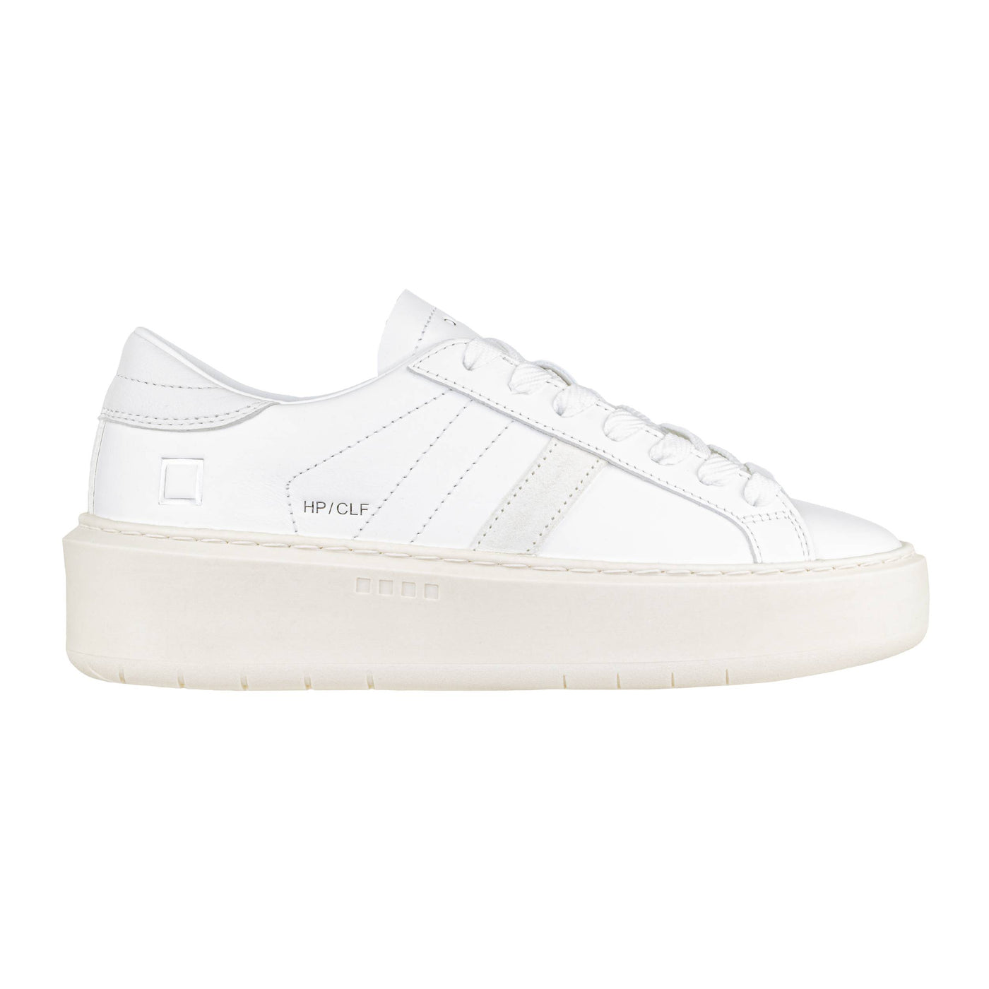 D.A.T.E. HILL LOW PLATFORM CALF WHITE
