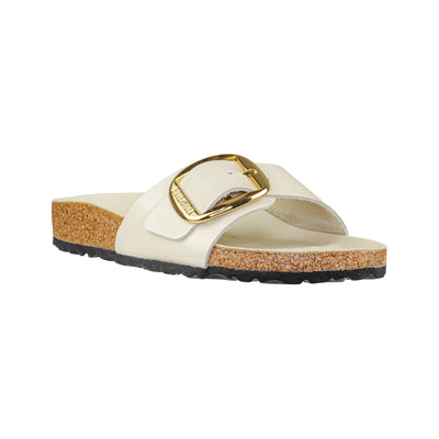 BIRKENSTOCK 1025298 MADRID BIG BUCKLE HIGH SHINE ECRU NARROW FIT
