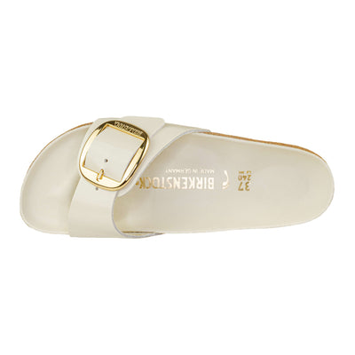 BIRKENSTOCK 1025298 MADRID BIG BUCKLE HIGH SHINE ECRU NARROW FIT