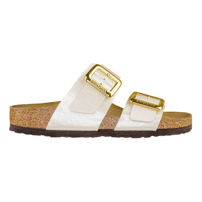 BIRKENSTOCK 1029492 SYDNEY CUSHION BUCKLE GRACEFUL PEARL WHITE NARROW FIT