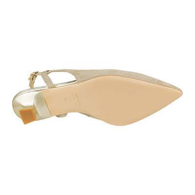 ISABELLE PARIS IS534 SLINGBACK CAMOSCIO BEIGE