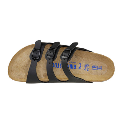 BIRKENSTOCK 053013 FLORIDA SFB BLACK NARROW FIT