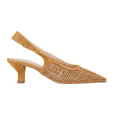 LES AUTRES Q1637 SLINGBACK RAFFIA CINO