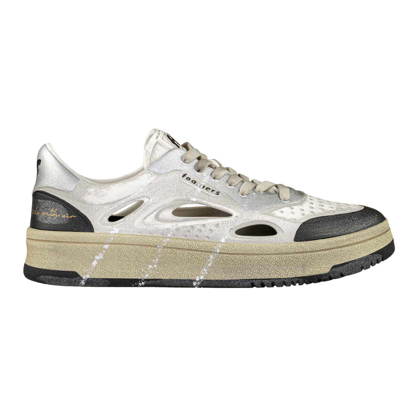 FOAMERS SNEAKERS F6 OFF WHITE-SILVER/BLACK
