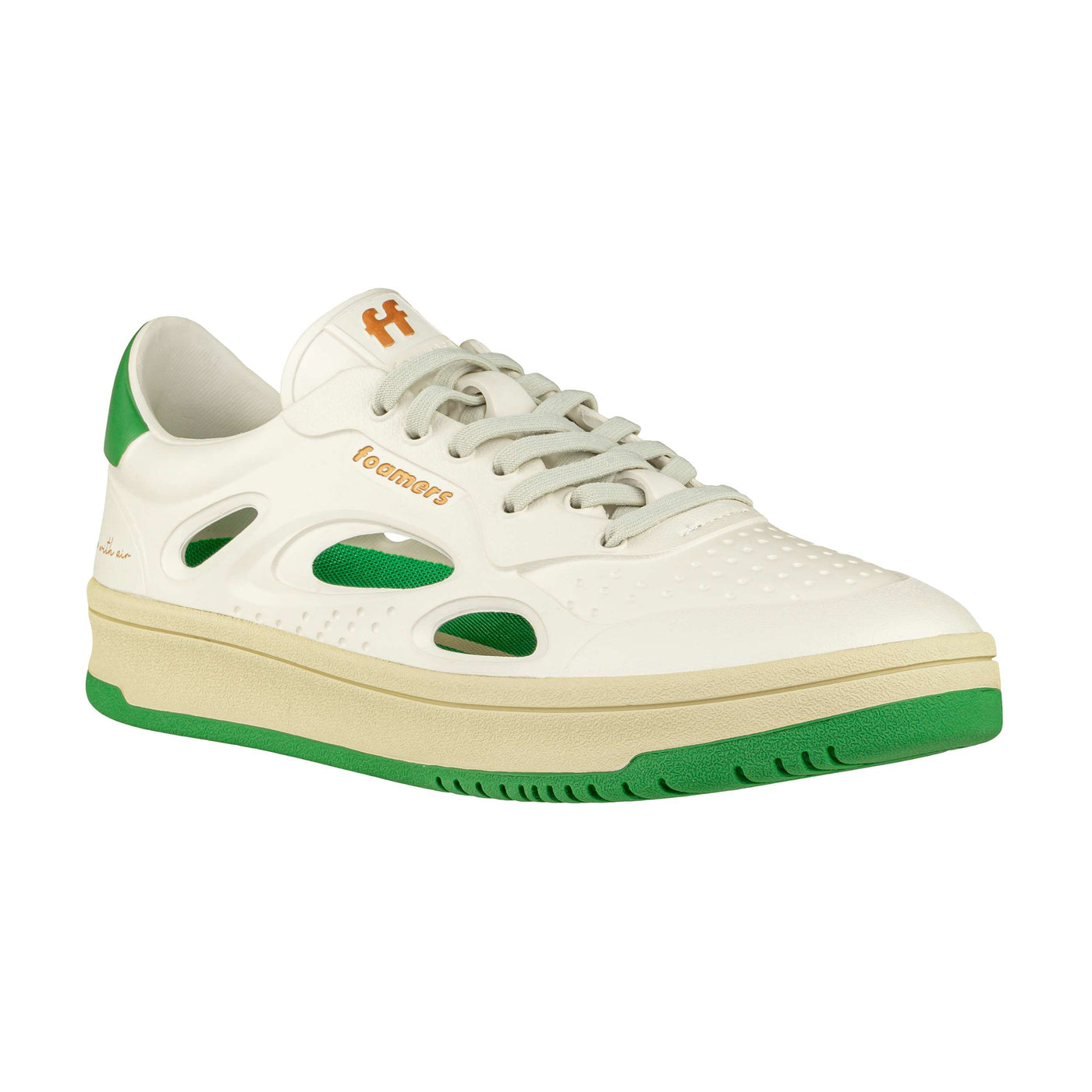 FOAMERS SNEAKERS R0001 WHITE-BEIGE-GREEN