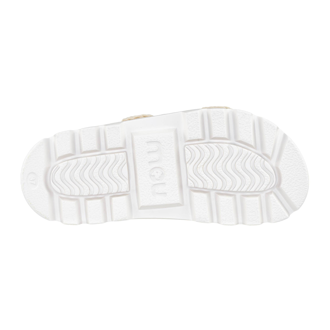 MOU EVA ONE-PIECE SLIDE TWO-BUCKLE WHITE