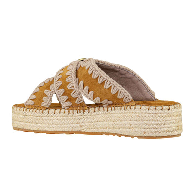 MOU JUTE SANDAL COGNAC