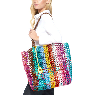 KURT GEIGER LONDON BEADED KENSINGTON SHOPPER BAG
