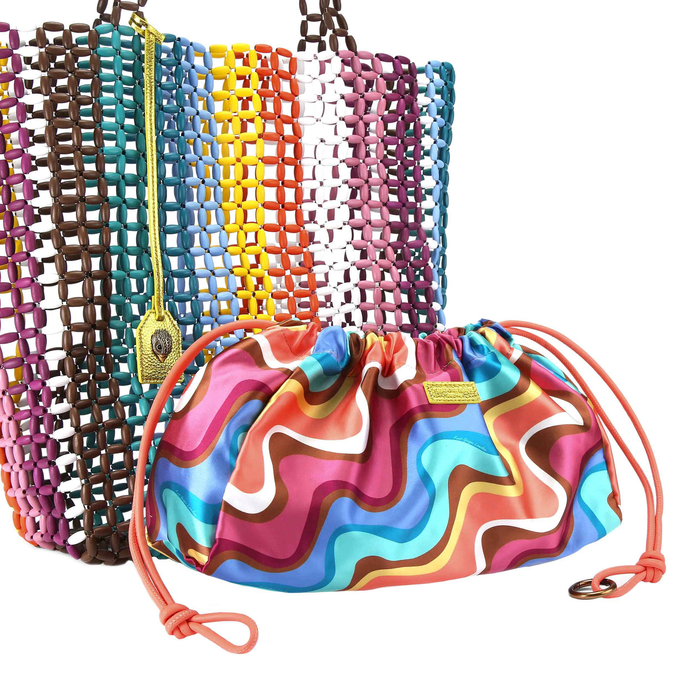 KURT GEIGER LONDON BEADED KENSINGTON SHOPPER BAG