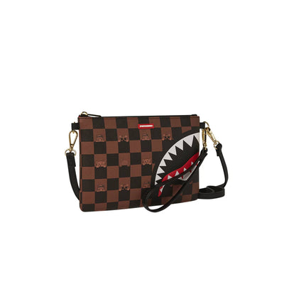 SPRAYGROUND PEEKING CHARACTER CHECK POUCHETTE