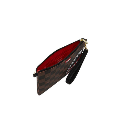 SPRAYGROUND PEEKING CHARACTER CHECK POUCHETTE
