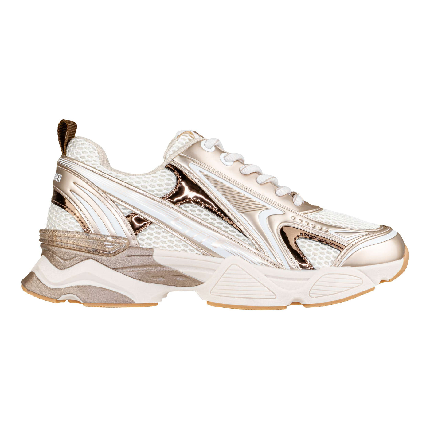 STEVE MADDEN SNEAKER SPEEDSTER-E SIL/GLD CREAM