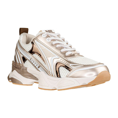 STEVE MADDEN SNEAKER SPEEDSTER-E SIL/GLD CREAM