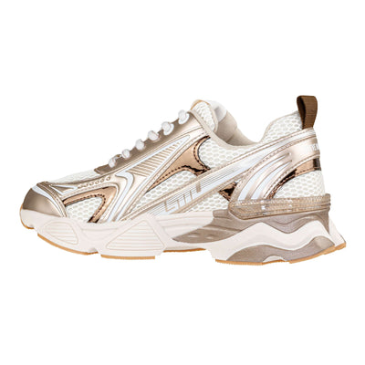 STEVE MADDEN SNEAKER SPEEDSTER-E SIL/GLD CREAM