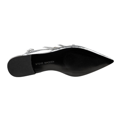STEVE MADDEN SLINGBACK CIANNA SILVER CRINKLE