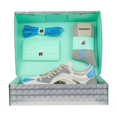 FOAMERS SNEAKERS F5 OFF WHITE-BLUE/GRAY