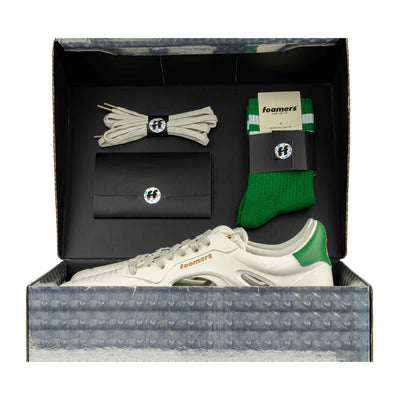 FOAMERS SNEAKERS R0001 WHITE-BEIGE-GREEN