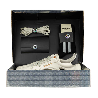 FOAMERS SNEAKERS R0005 WHITE-BEIGE-BLACK