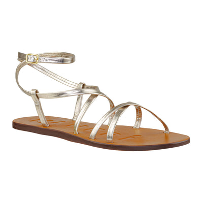 MANEBÍ CANYON LEATHER SANDALS PLATINUM ANKLE STRAP
