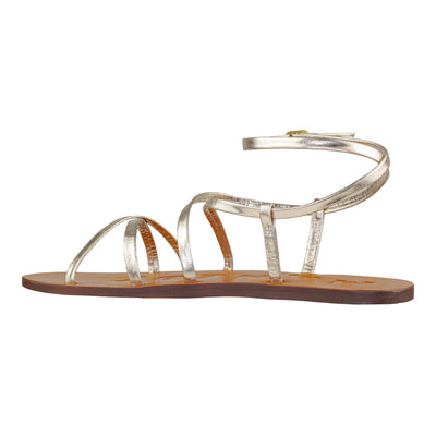 MANEBÍ CANYON LEATHER SANDALS PLATINUM ANKLE STRAP