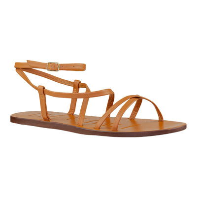 MANEBÍ CANYON LEATHER SANDALS TAN ANKLE STRAP