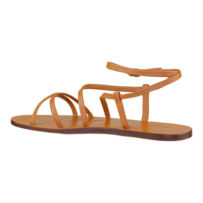 MANEBÍ CANYON LEATHER SANDALS TAN ANKLE STRAP