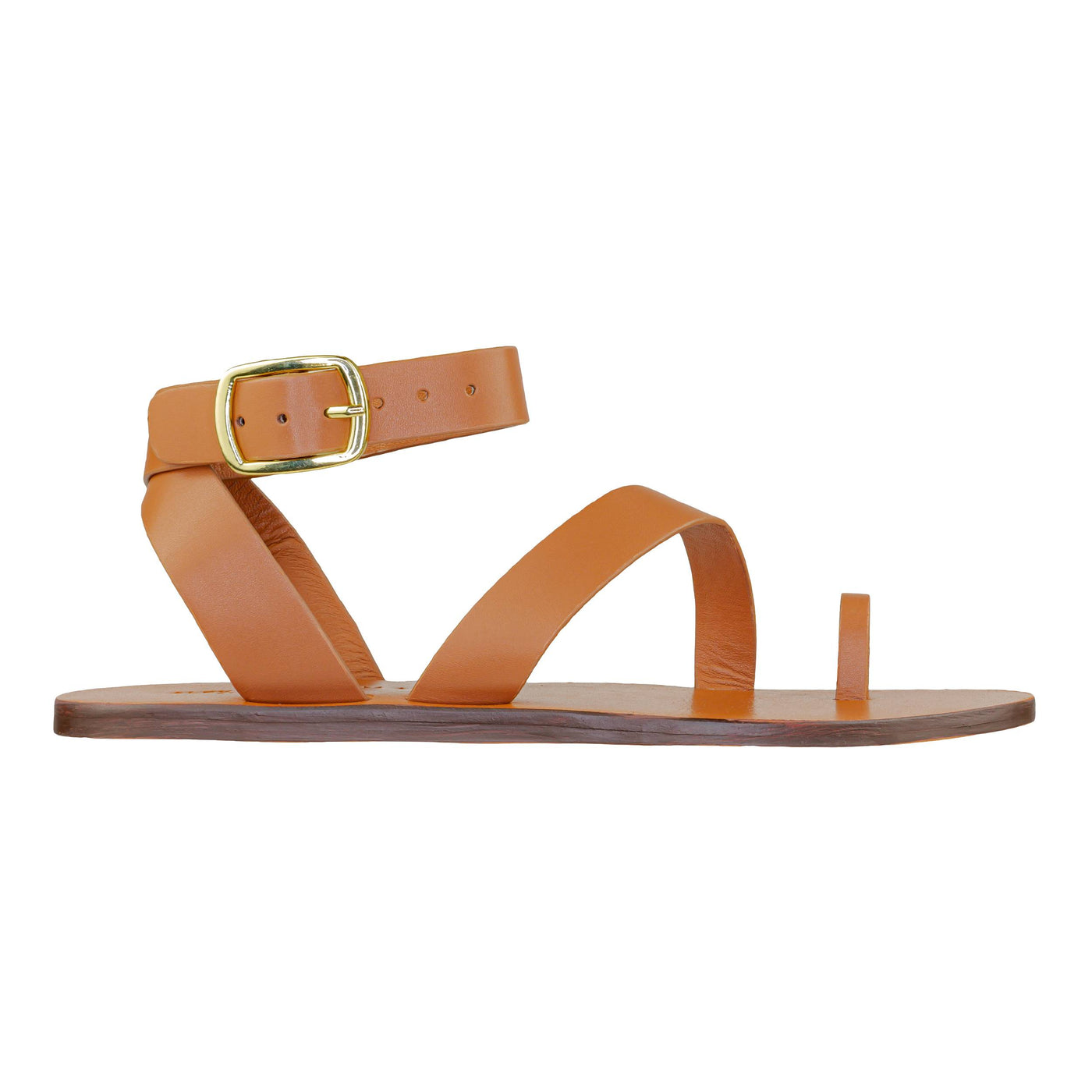 MANEBÍ CHLOE CHUNKY GLADIATOR LEATHER SANDALS TAN