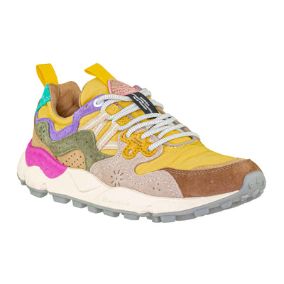 FLOWER MOUNTAIN YAMANO 3 WOMAN BROWN-GREY-MOUSTARD