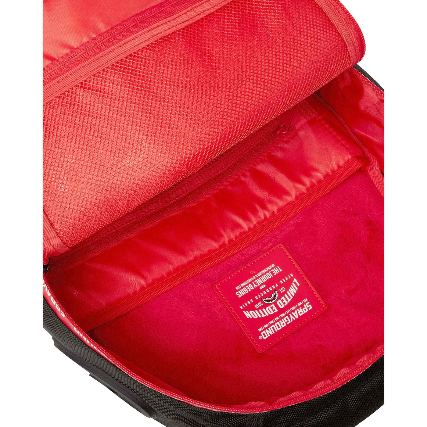 SPRAYGROUND PRINTED ZIPPER SHARK DLXR BACKPACK