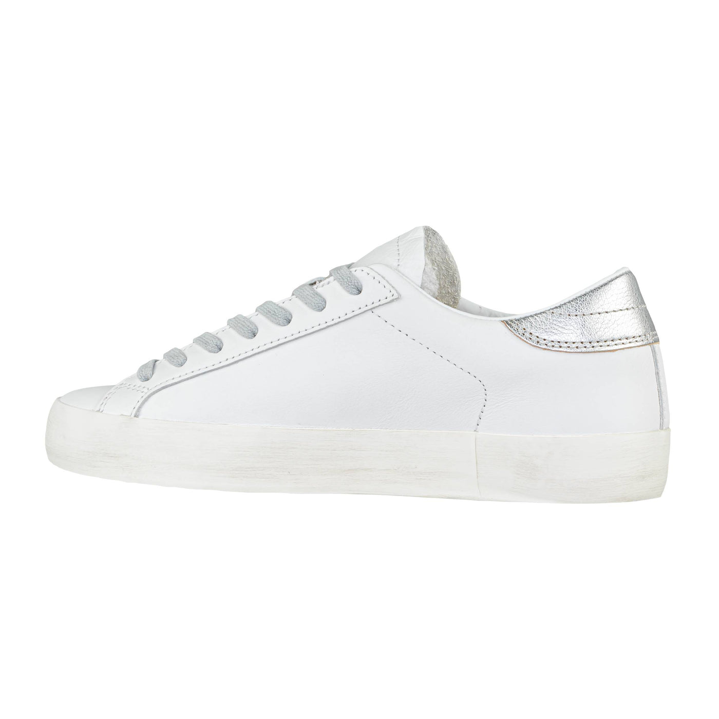 D.A.T.E. HILL LOW CALF WHITE-SILVER