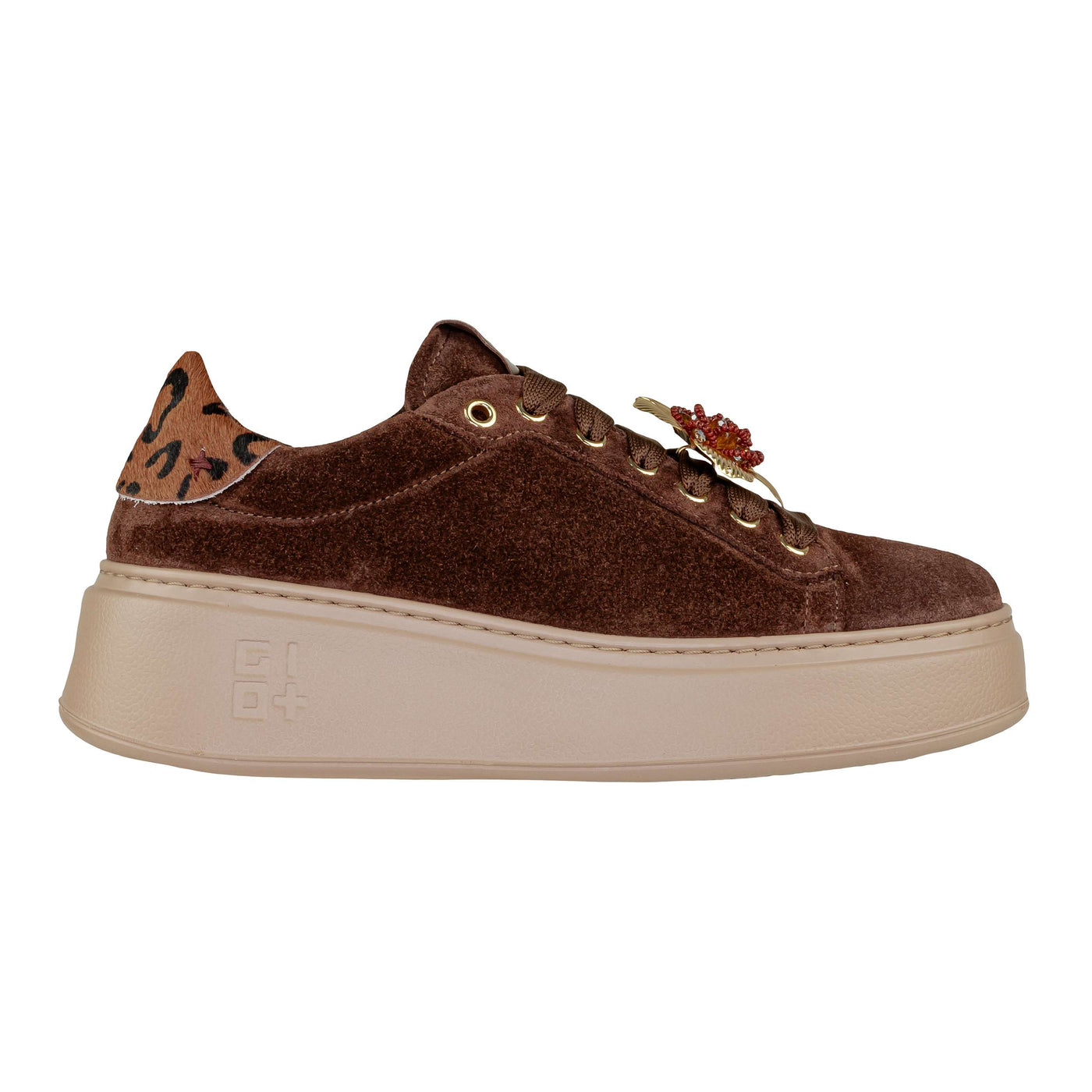 GIO+ SNEAKERS PIA408A COMBI CIOCCOLATO