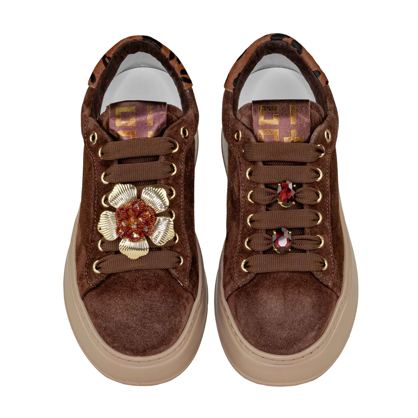 GIO+ SNEAKERS PIA408A COMBI CIOCCOLATO
