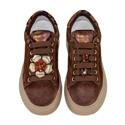 GIO+ SNEAKERS PIA408A COMBI CIOCCOLATO